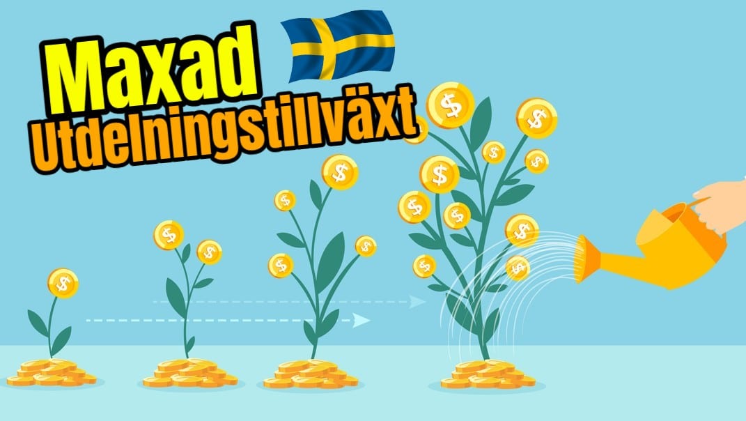 Sveriges bästa aktier för hög utdelningstillväxt – Maxat!